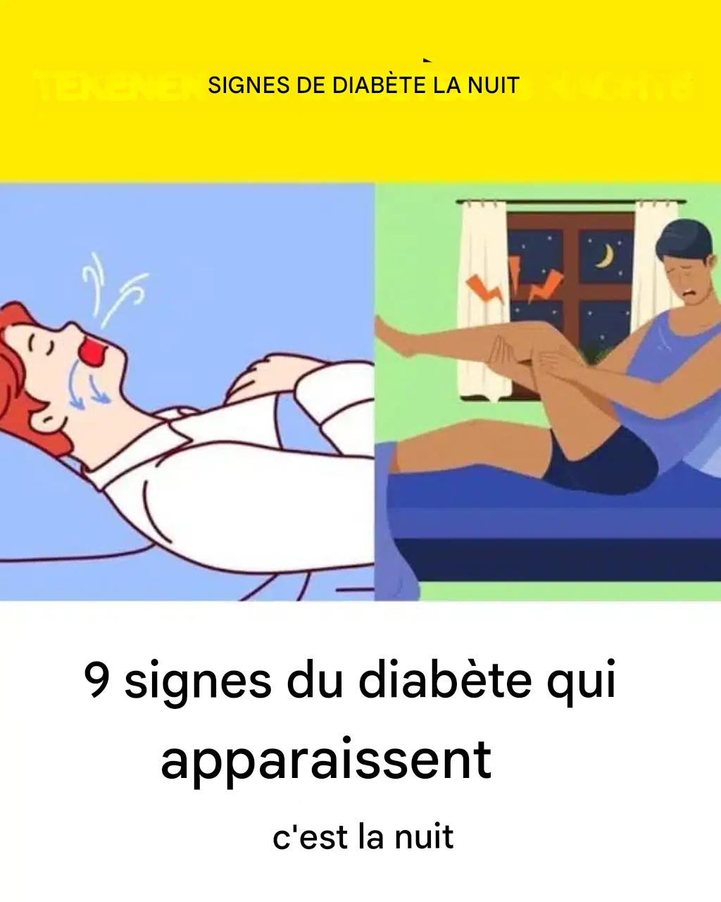 9 symptômes du diabète qui apparaissent la nuit…..👇👇
