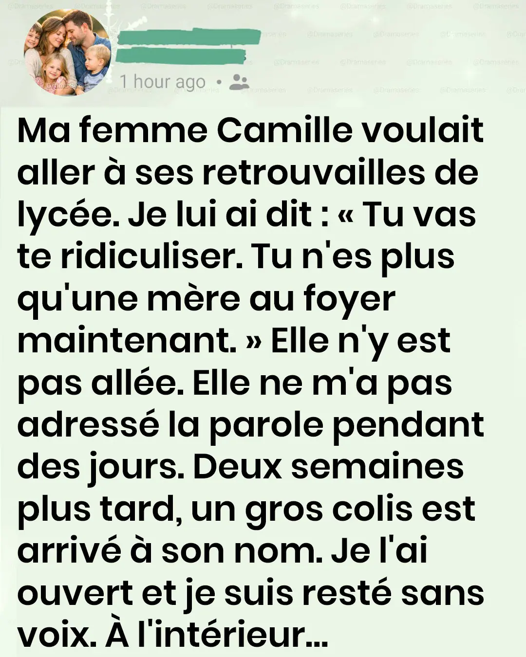 J’ai traité ma femme de « simple mère au foyer » et je l’ai empêchée d’aller à ses retrouvailles – puis un colis est arrivé qui m’a laissé sans voix