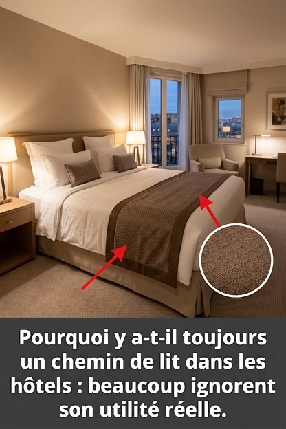 Pourquoi y a-t-il toujours un drap sur le lit dans les hôtels ? Beaucoup de gens ne savent pas à quoi il sert