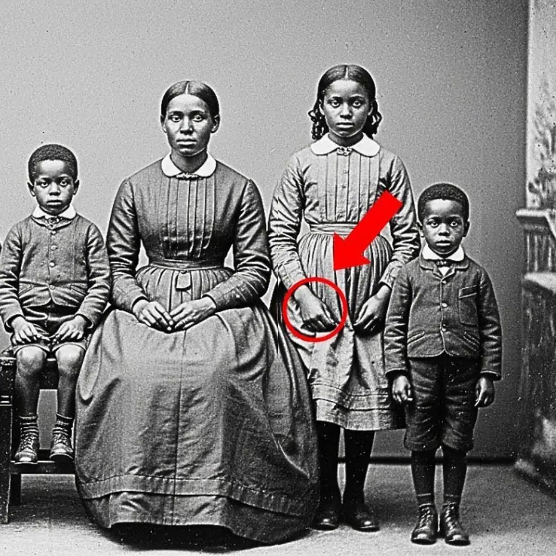 🎯Ce n’était qu’une simple photo de famille de 1872, mais regardez de plus près la main de la sœur