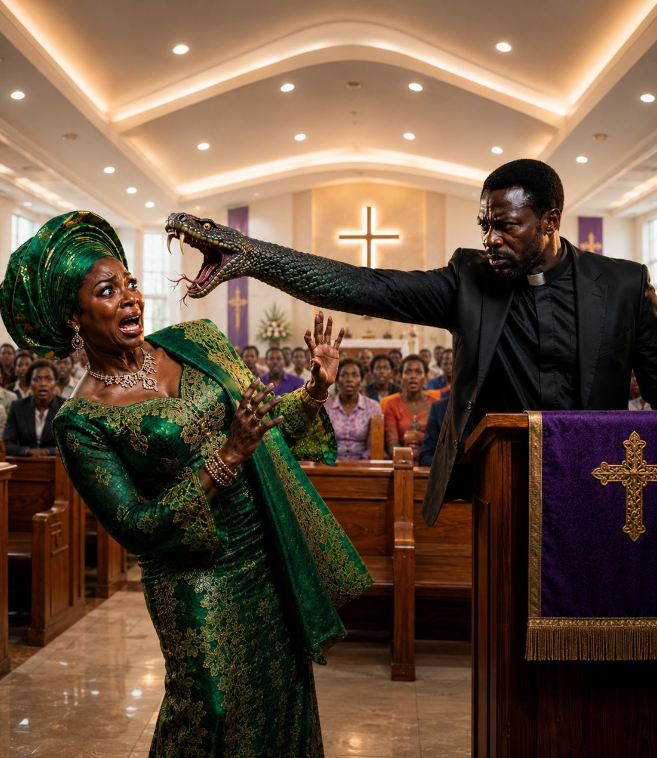 Pourquoi la femme la plus riche de l’église ne laisse jamais le pasteur lui toucher le front