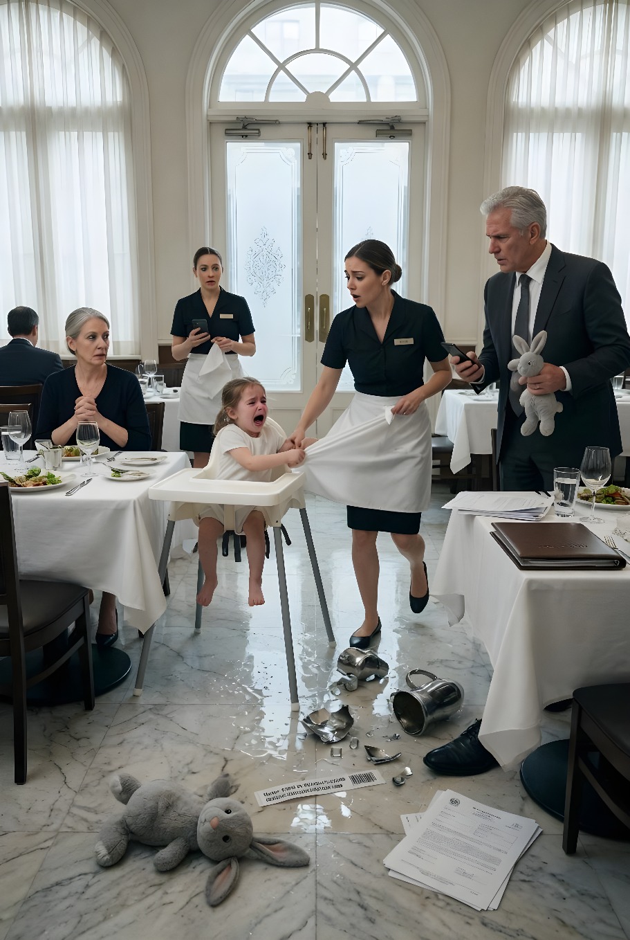 La fille du milliardaire a attrapé mon tablier et m’a appelée « maman » en plein restaurant.