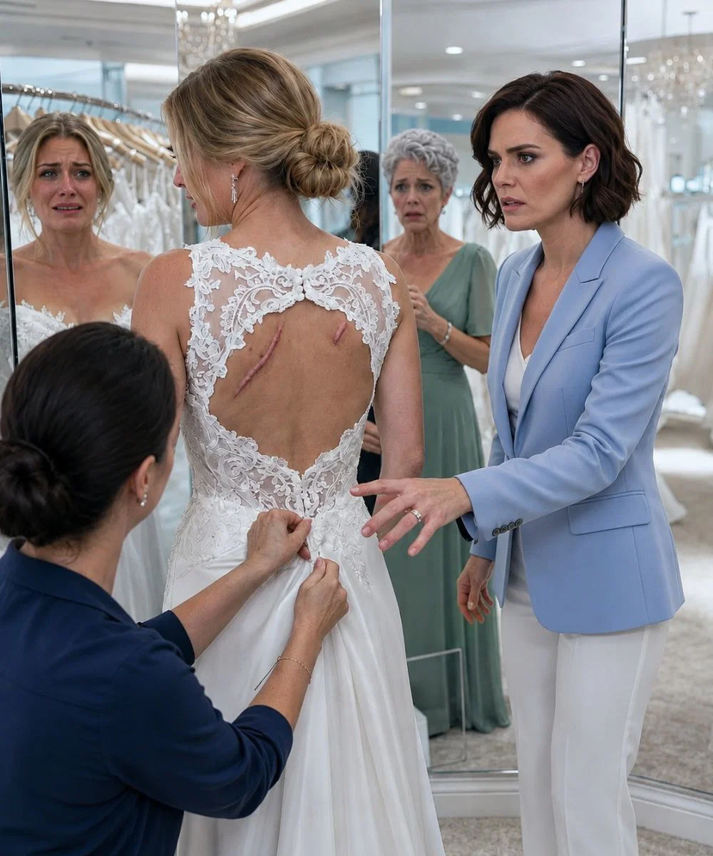 À la boutique de mariage, j’ai vu de nouvelles marques sombres sur le dos de ma sœur. Elle murmura: «Si j’annule, son père nous ruinera.» Je lui ai embrassé la joue et j’ai dit: «Alors nous n’annulerons pas.» Mais le matin, le marié n’avait aucune idée de qui attendait à l’allée.