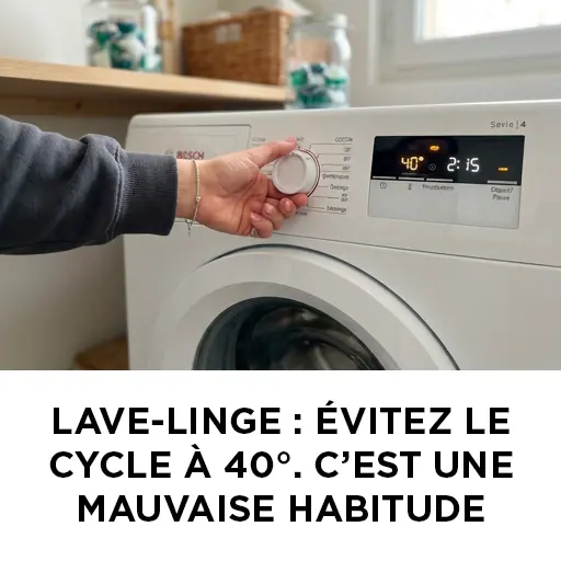 🧺⚠️ Machine à laver : n’utilisez pas le cycle de lavage à 40 °C… c’est une mauvaise habitude 😮🔥 Beaucoup de gens pensent que 40°C est “le bon compromis”, mais ce réglage peut parfois être moins efficace selon le type de linge 👕💧 Il est important d’adapter la température pour mieux protéger les vêtements et optimiser le lavage 👌✨ Et vous, à quelle température lavez-vous le plus souvent ? 🤔👇 Dites-nous en commentaire 💬