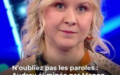 Audrey éliminée de N’oubliez pas les paroles, découvrez la nouvelle Maestro (ZAPTV)