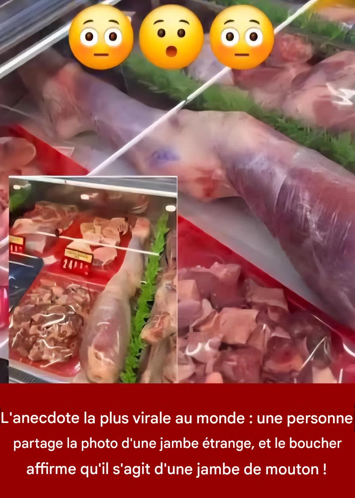 Le scandale de la viande mystérieuse : s’agit-il vraiment d’une cuisse de mouton ou de quelque chose de bien plus sinistre ? Vous n’allez pas croire ce que prétend le boucher.