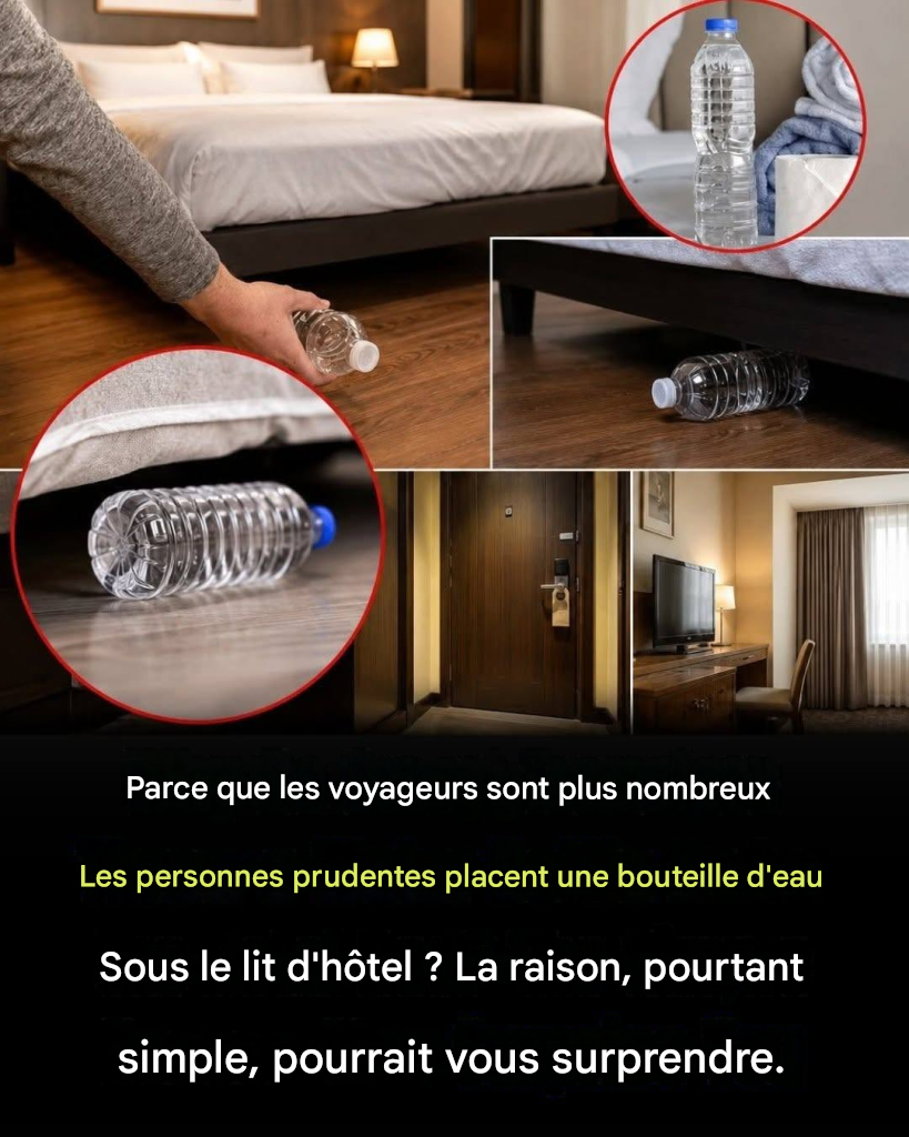 Pourquoi les voyageurs avertis placent-ils une bouteille d’eau sous leur lit d’hôtel ? Explication de cette astuce de sécurité surprenante.