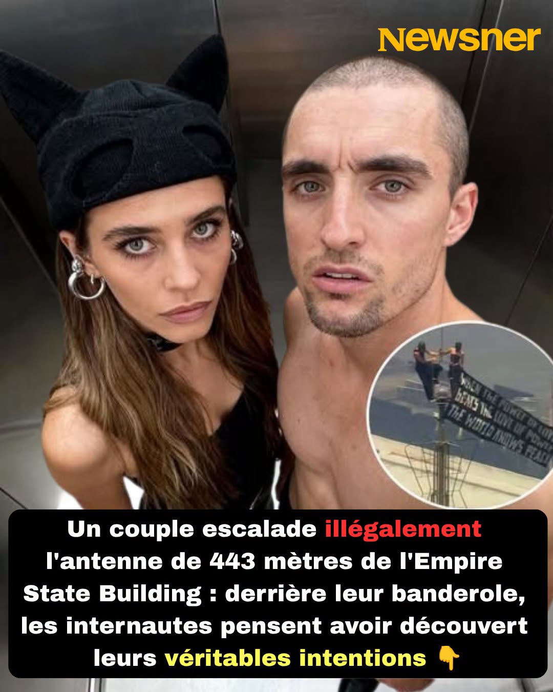 Un couple escalade l’Empire State Building pour une demande en mariage spectaculaire et finit interpellé