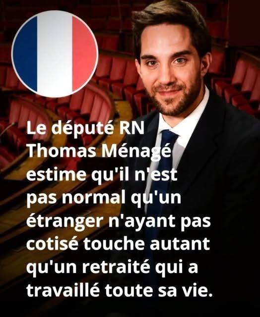 La déclaration du député RN Thomas Ménagé fait grand bruit…. Voir les détails