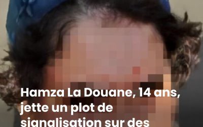 Hamza La Douane, 14 ans, jette un plot de signalisation sur des cyclistes, le pire évité de peu : “Un danger public !”