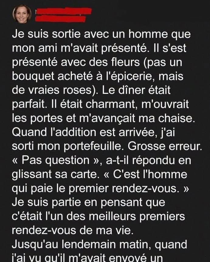 🔴Le rendez-vous était parfait jusqu’à ce qu’il m’a envoyé le lendemain matin… 😱 😵 👇Voir