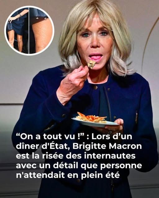 Lors d’un dîner d’État, Brigitte Macron crée la surprise avec un détail que personne n’attendait en plein été