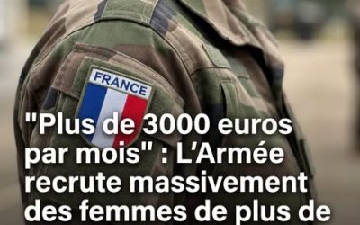 Et si votre prochain grand défi professionnel portait l’uniforme ? Pas celui qu’on imagine forcément, mais celui d’une institution qui se réinvente profondément. L’Armée française ne cherche plus uniquement des jeunes recrues. Elle cible aujourd’hui des femmes expérimentées, avec du vécu, du savoir-faire et une vraie maturité professionnelle. Et les salaires proposés ont de quoi faire réfléchir sérieusement. Voici ce qu’il faut savoir.