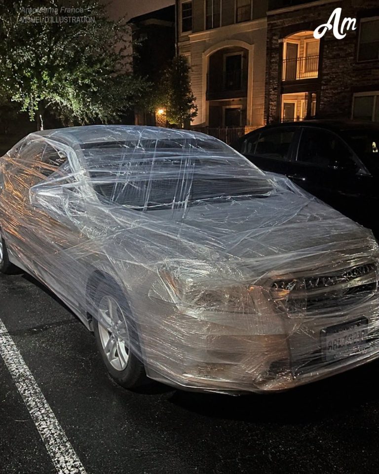 Mes voisins ont enroulé ma voiture de ruban adhésif après que je leur ai demandé d’arrêter de se garer à ma place — j’ai sauté sur l’occasion.