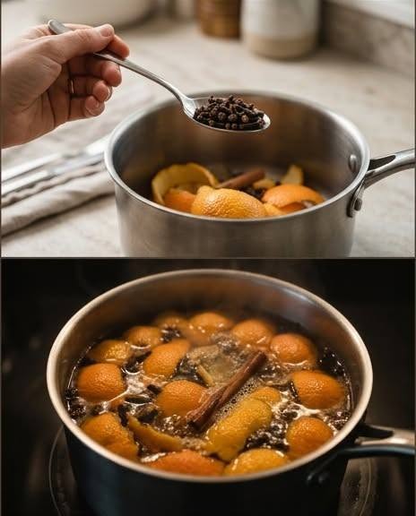 Je le prépare toujours à peu près à la même heure que ma grand-mère me l’a appris. C’est pour ça que je fais bouillir des écorces d’orange avec des clous de girofle. 👉 Je vais tout expliquer dans le premier commentaire.