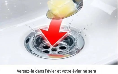 Versez-le dans l’évier et la canalisation ne se bouchera plus jamais !