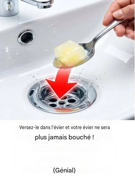 Versez-le dans l’évier et la canalisation ne se bouchera plus jamais !