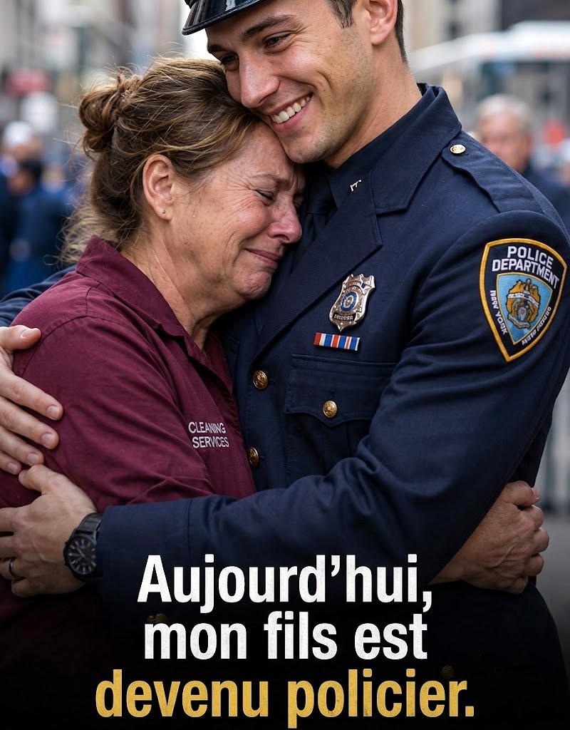 Le jour où mon fils est devenu policier, personne ne l’a félicité parce que j’étais “seulement un nettoyeur”—. Mais lorsque le commissaire m’a vu seul à la cérémonie, il s’est figé, a salué et a révélé le secret que j’avais enterré pendant vingt-cinq ans pour garder mon fils en vie