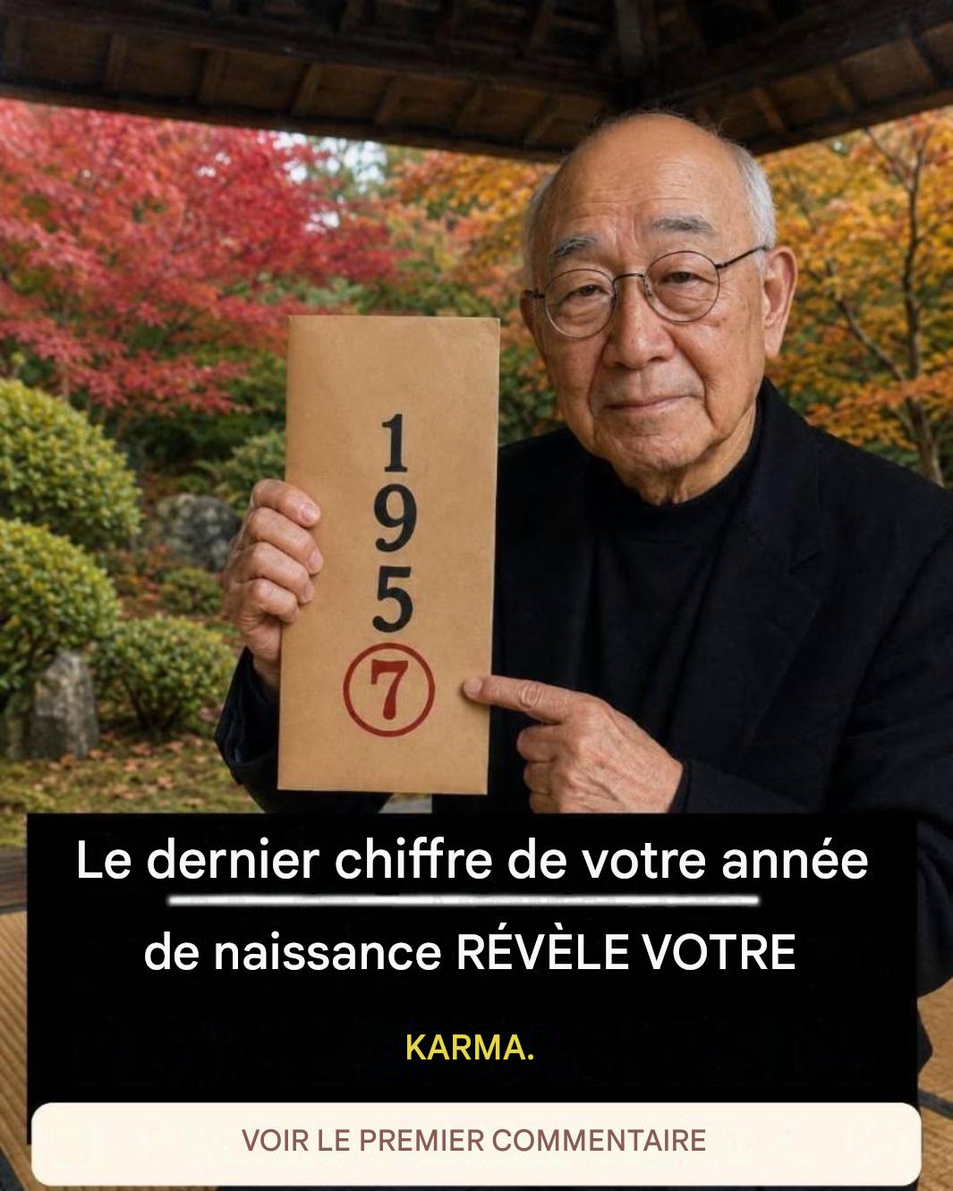 Regardez le dernier chiffre de votre année de naissance et découvrez votre karma caché.
