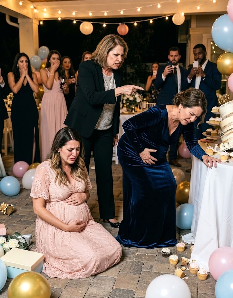 Ma sœur jumelle et moi étions toutes les deux enceintes de huit mois. Lors de sa baby shower, ma mère cruelle a exigé que je donne mon fonds de 18 000 $ pour bébé à ma sœur, en disant : “Elle le mérite plus que toi !” Quand j’ai fermement refusé, en disant : “C’est pour l’avenir de mon bébé !”, elle m’a traité d’égoïste et puis soudain, elle m’a enfoncé fort dans le ventre avec toute sa force. Mon eau s’est immédiatement rompue et je me suis évanoui à cause du pa/i/n, tombant en arrière dans la piscine. Papa a dit : “Laisse-la flotter là et pense à son égoïsme !” Ma sœur a ri, “Peut-être que maintenant elle apprendra à partager !” Ils sont tous restés là à me regarder me noyer alors que j’étais inconscient. Dix minutes plus tard, je me suis réveillé au bord de la piscine où un invité m’avait sorti. Mais quand j’ai regardé mon ventre de femme enceinte, j’ai crié de merde…