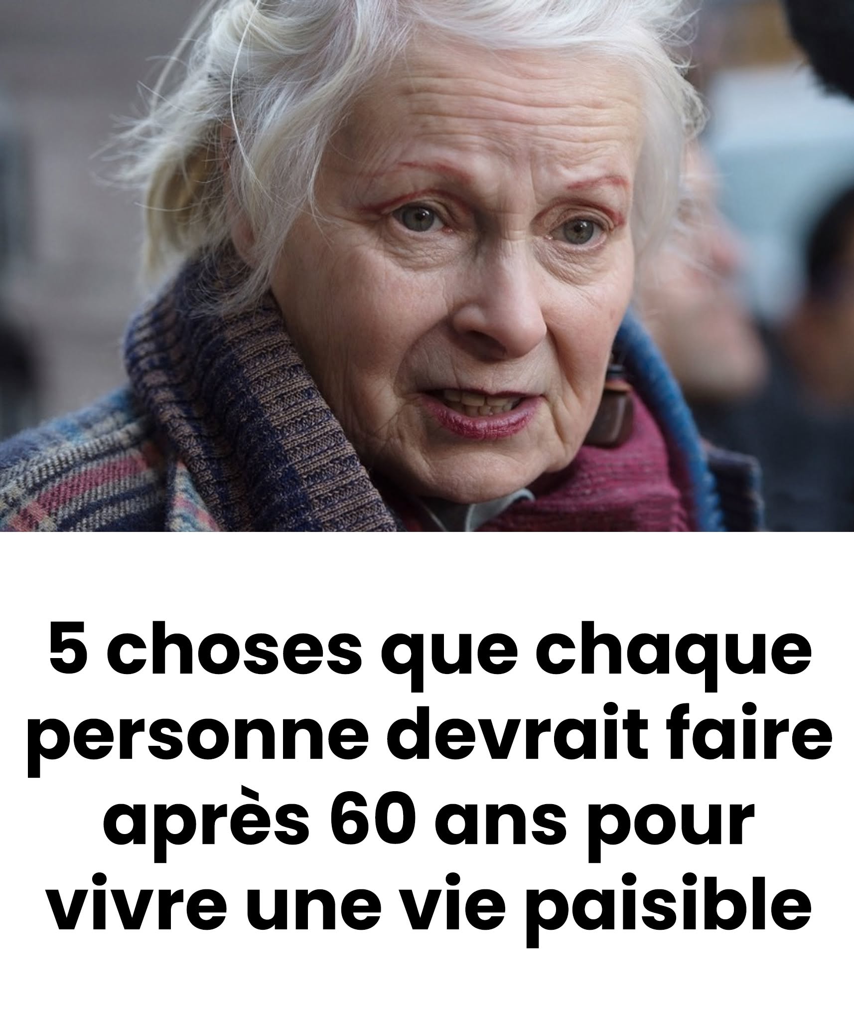 Bien vieillir : 5 choses à faire après 60 ans pour vivre sereinement. Je les partagerai dans les commentaires