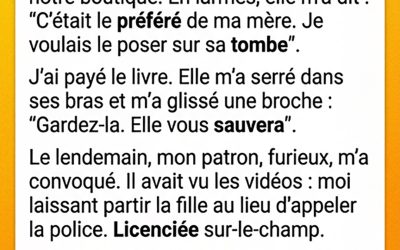 J’ai payé le prix de ma gentillesse et j’ai perdu mon emploi, mais la broche reçue plus tard a tout changé