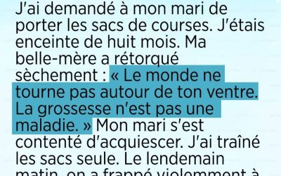 Huit mois de grossesse : quand un simple geste du quotidien devient le révélateur d’un manque de soutien