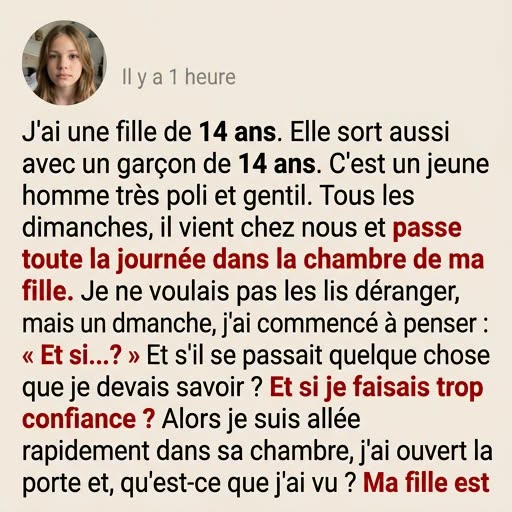 Elle ouvre la porte de la chambre de sa fille ado à l’improviste et tombe sur quelque chose d’inattendu