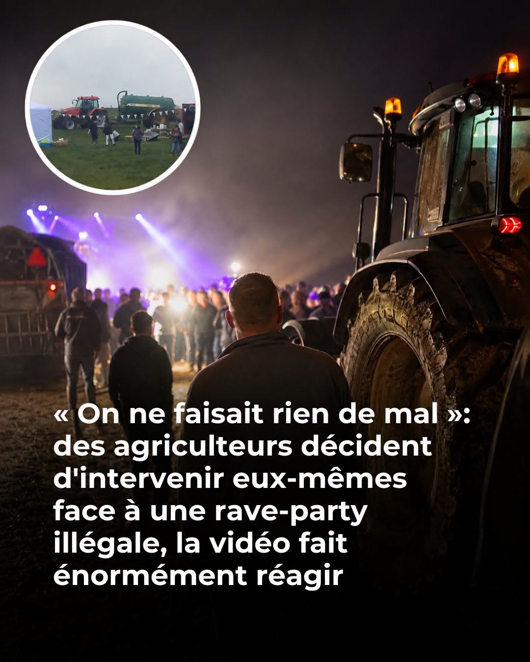 La vidéo choque la France : des agriculteurs interviennent eux-mêmes contre une rave-party illégale 😱 😵 👇Voir plus