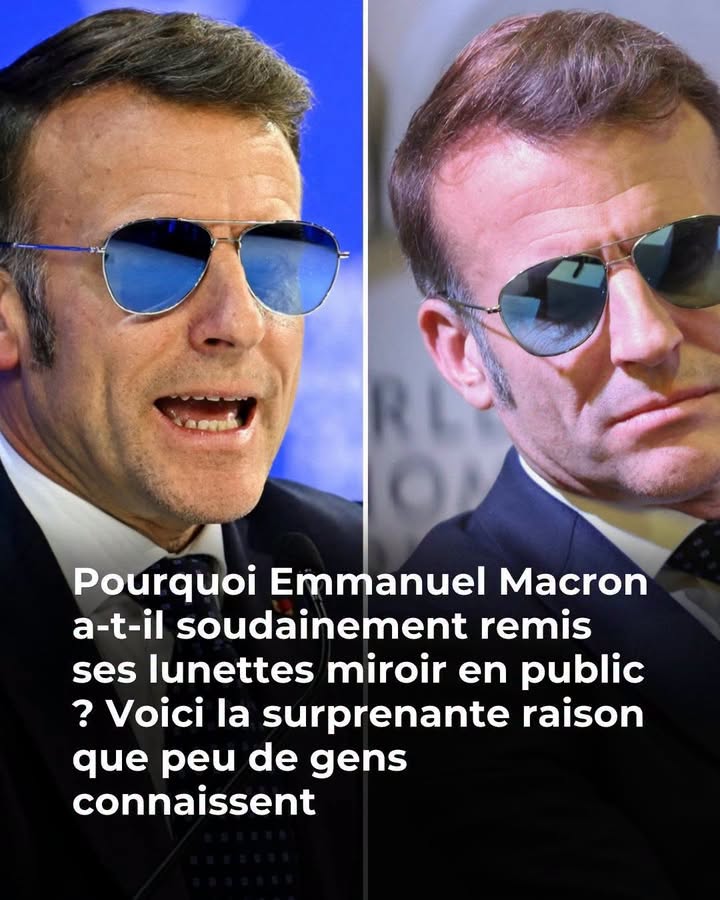 Emmanuel Macron ressort ses lunettes de soleil aperçues à Davos, le fabricant en liquidation malgré le buzz