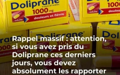 Des Doliprane buvables rappelés à cause d’un problème de fabrication
