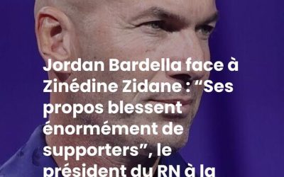 “C’est méprisant et insultant” : Jordan Bardella vole au secours de Zinédine Zidane après l’hommage de Kylian Mbappé sur la “légende” du foot français