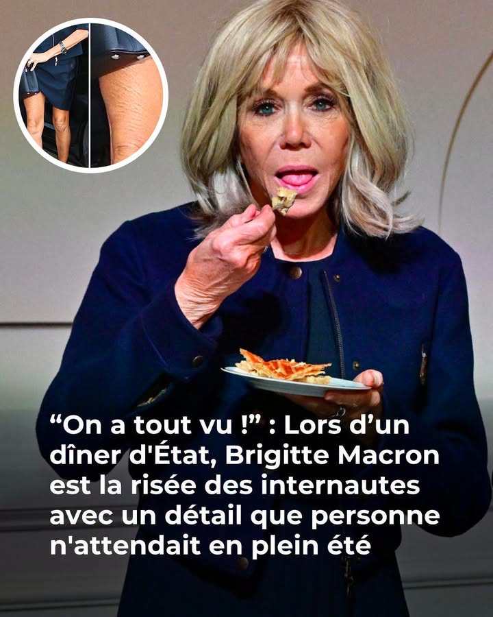 Lors d’un dîner d’État, Brigitte Macron crée la surprise avec un détail que personne n’attendait en plein été