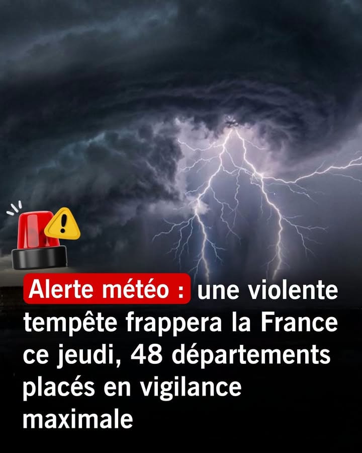 Alerte météo : des vagues d’orages et des pluies intenses prévues ce jeudi et ce vendredi, voici tous les départements placés sous vigilance
