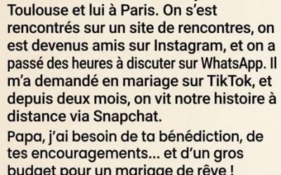 Quand une fille annonce son mariage virtuel à son père, sa réponse fait le buzz