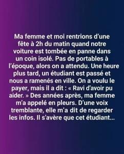 Comment un étudiant altruiste a fait la différence dans un moment critique